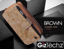 Load image into Gallery viewer, Stunning Leather Organizer Wallet Case Cover For iPhone + Strap
