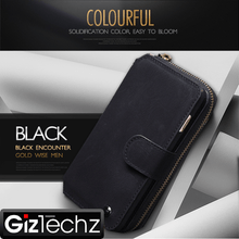 Load image into Gallery viewer, Stunning Leather Organizer Wallet Case Cover For iPhone + Strap