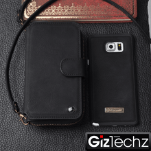 Load image into Gallery viewer, Stunning Leather Organizer Wallet Case Cover For iPhone + Strap
