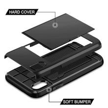 Load image into Gallery viewer, Business Phone Cases For iPhone X XS Max XR Case Slide Armor Wallet Card Slots Holder Cover for iPhone 7 8 Plus 6 6s 5 5S SE