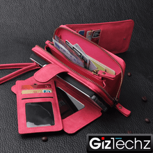 Load image into Gallery viewer, Stunning Leather Organizer Wallet Case Cover For iPhone + Strap